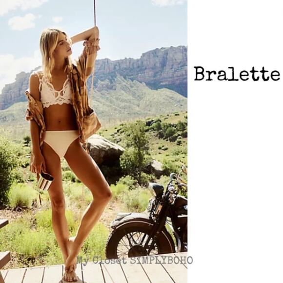 NWOT - WHITE BRALETTE unbranded Boho-inspired bralette white - Picture 12 of 13